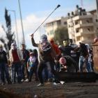 مواجهات المدخل الشمالي لمدينة البيرة اليوم الخميس