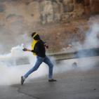 مواجهات المدخل الشمالي لمدينة البيرة اليوم الخميس