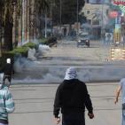 مواجهات جسر حلحول في الخليل