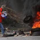 مواجهات قرب سجن عوفر غرب رام الله اليوم الثلاثاء