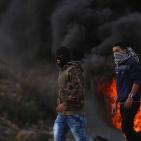 مواجهات قرب سجن عوفر غرب رام الله اليوم الثلاثاء