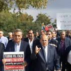 مظاهرة امام وزارة المالية  الاسرائيليه والكنيست  احتجاجا على تغييب احتياجات العرب من الميزانية..