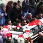 تشييع جثمان الشهيد إبراهيم داوود في بلدة دير غسانة قرب رام الله