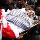 تشييع جثمان الشهيد إبراهيم داوود في بلدة دير غسانة قرب رام الله