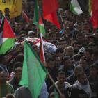 تشييع جثمان الشهيد إبراهيم داوود في بلدة دير غسانة قرب رام الله