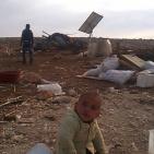 في موقع الحديدية في الاغوار الشمالية قوات الاحتلال  تستهدف مضارب ابو صقر واولاده