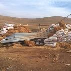 في موقع الحديدية في الاغوار الشمالية قوات الاحتلال  تستهدف مضارب ابو صقر واولاده