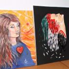 صور.. افتتاح معرض فني بغزة لمناهضة العنف ضد المرأة