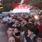 تشييع جثمان الشهيدة مرام حسونة في مدينة نابلس