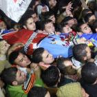 تشييع جثمان الشهيد عبد الله نصاصرة في قرية بيت فوريك شرق نابلس