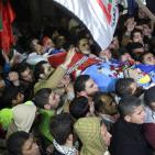 تشييع جثمان الشهيد عبد الله نصاصرة في قرية بيت فوريك شرق نابلس