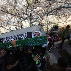 تشييع جثماني الشهيدين اسحاق بدران وأحمد القنيبي في كفر عقب شمال القدس المحتلة