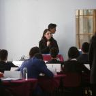 طلبة فلسطين يتقمصون دور الساسة في أكبر قضايا العالم