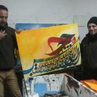 الفنان  محمد الشريف  يجهز لمعرض رسوماته  التشكيليه