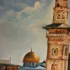 الفنان  محمد الشريف  يجهز لمعرض رسوماته  التشكيليه