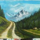 الفنان  محمد الشريف  يجهز لمعرض رسوماته  التشكيليه