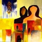 الفنان  محمد الشريف  يجهز لمعرض رسوماته  التشكيليه