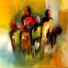 الفنان  محمد الشريف  يجهز لمعرض رسوماته  التشكيليه