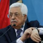 الرئيس محمود عباس خلال لقاءه اليوم مع الصحافيين الفلسطينيين