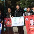 صحفيو غزة يتضامنون مع الأسير الصحفي محمد القيق