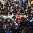 تشييع جثمان الشهيد إبراهيم علان في قرية بيت عور التحتا