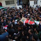 تشييع جثمان الشهيد إبراهيم علان في قرية بيت عور التحتا