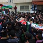 تشييع جثمان الشهيد إبراهيم علان في قرية بيت عور التحتا