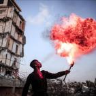 بالصور: شبان في غزة يمارسون فنون قتال 