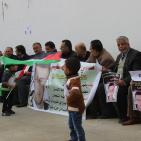 الوقفة التضامنية مع الصحفي محمد القيق في الخليل