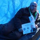 توحيد التضامن مع الأسير القيق في خيمة مشتركة بغزة