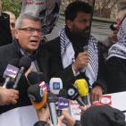 صور: وقفة تضامنية مع الاسير محمد القيق امام مقر الصليب الاحمر برام الله