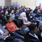 لقاء رجل الأعمال الفلسطيني منيب المصري في جامعة النجاح اليوم