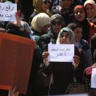 اعتصام المعلمين أمام مجلس الوزراء في رام الله