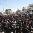 اعتصام المعلمين أمام مجلس الوزراء في رام الله