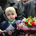 نابلس: حفل وداع الطفل دوابشة قبل مغادرته الوطن لزيارة 