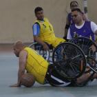 مباراة كرة السلة لذوي الاحتياجات الخاصة من الاعاقة الحركية بين فريقين من غزة والضفة في رام الله