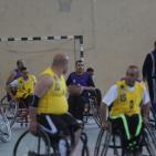 مباراة كرة السلة لذوي الاحتياجات الخاصة من الاعاقة الحركية بين فريقين من غزة والضفة في رام الله