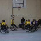 مباراة كرة السلة لذوي الاحتياجات الخاصة من الاعاقة الحركية بين فريقين من غزة والضفة في رام الله