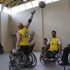 مباراة كرة السلة لذوي الاحتياجات الخاصة من الاعاقة الحركية بين فريقين من غزة والضفة في رام الله