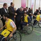 مباراة كرة السلة لذوي الاحتياجات الخاصة من الاعاقة الحركية بين فريقين من غزة والضفة في رام الله