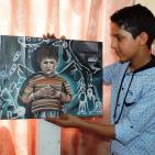 خانيونس: افتتاح معرضاً لرسومات الأطفال بمناسبة يوم الطفل الفلسطيني