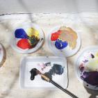 رسم جدارية الحرية في مدرسة بنات الازور في البيرة