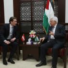 الرئيس محمود عباس يستقبل وزير خارجية النمسا في رام الله