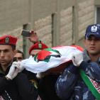 جنازة عسكرية للشهيد عبد الفتاح الشريف بالخليل