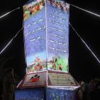 انارة أكبر فانوس في قطاع غزة يُعبر عن حقوق الطفل