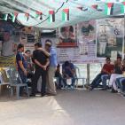 الخيمة التضامنية مع الأسير بلال كايد في دوار الشهداء بنابلس