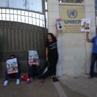 نشطاء يغلقون مقر الأمم المتحدة برام الله تضامنًا مع الأسير بلال كايد 2‎