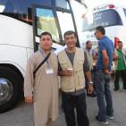 صور لمغادرة الدفعة الثالثة من الحجاج عبر معبر الكرامة