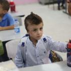 الطفل أحمد دوابشة في أول أيام الدراسة، وهو الناجي الوحيد من المحرقة التي استهدفت عائلته من قبل المستوطنين