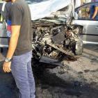 صور: 9 إصابات بينها خطيرة بحادث سير في جنين